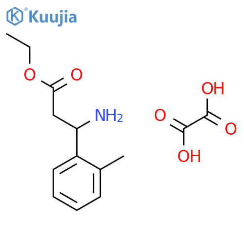 Ethyl 3-amino-3-(2-methylphenyl)propanoate oxalate structure