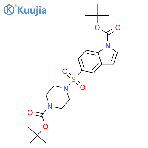 tert-Butyl 5-((4-(tert-butoxycarbonyl)piperazin-1-yl)sulfonyl)-1H-indole-1-carboxylate structure