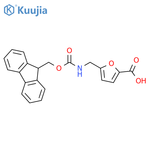 5-({(9H-fluoren-9-yl)methoxycarbonyl}amino)methylfuran-2-carboxylic acid structure