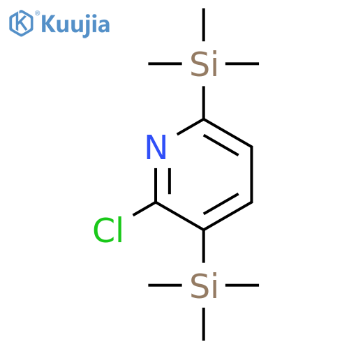 Pyridine, 2-chloro-3,6-bis(trimethylsilyl)- structure