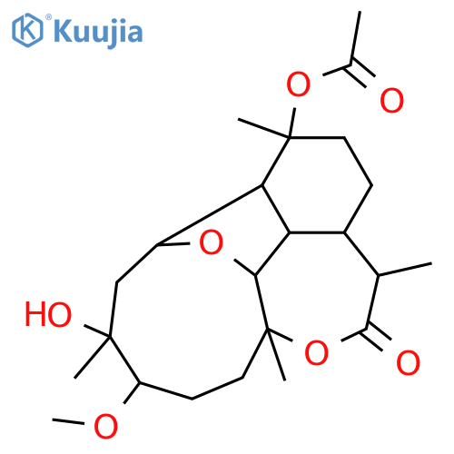6,13-Epoxy-4,8,9-trihydroxy-16,12-eunicellanolide; (4β,6β,8β,9α,12α,13β,15α)-form, 9-Me ether, 4-Ac structure