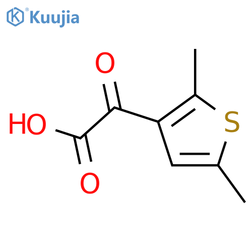 2-(2,5-dimethylthiophen-3-yl)-2-oxoacetic acid structure