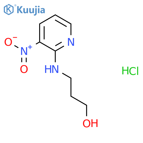 3-(3-Nitropyridin-2-yl)aminopropan-1-ol hydrochloride structure
