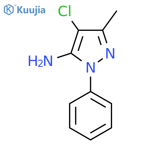 4-chloro-3-methyl-1-phenyl-1H-pyrazol-5-amine structure