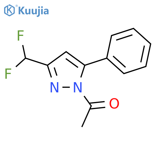 1-ACETYL-3(5)-DIFLUOROMETHYL-5(3)-PHENYLPYRAZOLE structure
