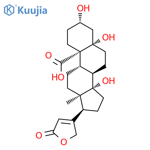 (3beta,5beta)-3,5,14,19-tetrahydroxy-19-oxocard-20(22)-enolide structure
