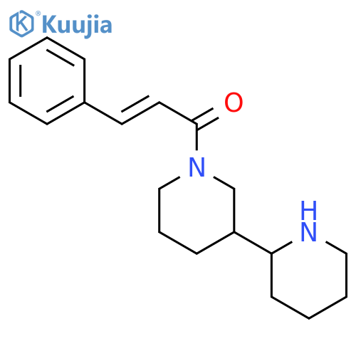 (2R,3'R)-1'-[(2Z)-3-phenylprop-2-enoyl]-2,3'-bipiperidine structure