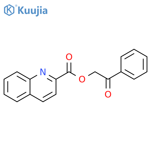 2-oxo-2-phenylethyl quinoline-2-carboxylate structure