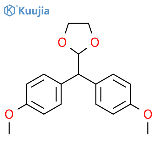 1,3-Dioxolane, 2-[bis(4-methoxyphenyl)methyl]- structure