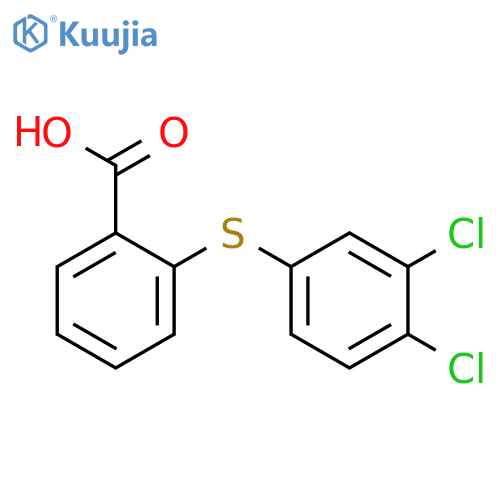 Benzoic acid, 2-[(3,4-dichlorophenyl)thio]- structure
