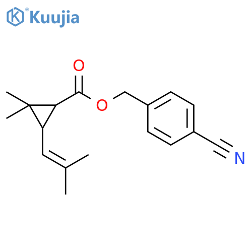 4-cyanobenzyl 2,2-dimethyl-3-(2-methylprop-1-en-1-yl)cyclopropanecarboxylate structure