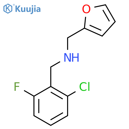 (2-Chloro-6-fluoro-benzyl)-furan-2-ylmethyl-amine structure