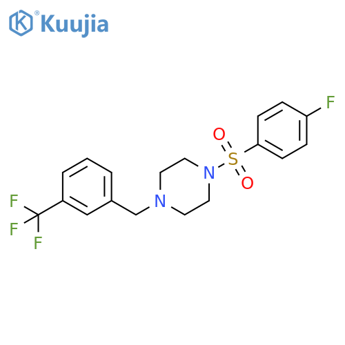 Piperazine,1-[(4-fluorophenyl)sulfonyl]-4-[[3-(trifluoromethyl)phenyl]methyl]- structure