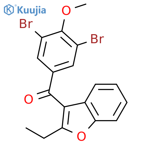 (3,5-Dibromo-4-methoxyphenyl)-(2-ethylbenzofuran-3-yl)methanone structure