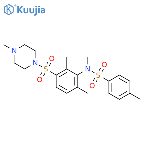 N-{2,6-dimethyl-3-(4-methylpiperazin-1-yl)sulfonylphenyl}-N,4-dimethylbenzene-1-sulfonamide structure
