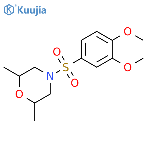4-(3,4-dimethoxybenzenesulfonyl)-2,6-dimethylmorpholine structure