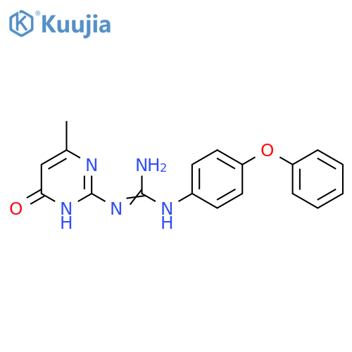 N-(6-Methyl-4-oxo-1,4-dihydropyrimidin-2-yl)-N'-(4-phenoxyphenyl)guanidine structure
