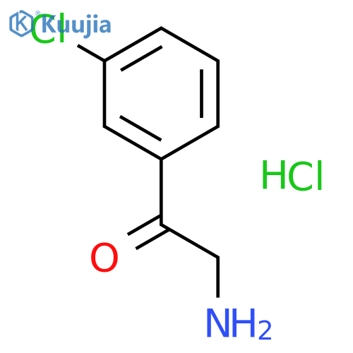 2-amino-1-(3-chlorophenyl)ethan-1-one hydrochloride structure