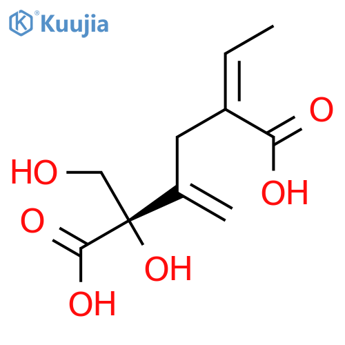 Hexanedioic acid,5-ethylidene-2-hydroxy-2-(hydroxymethyl)-3-methylene-, (2S,5Z)- structure