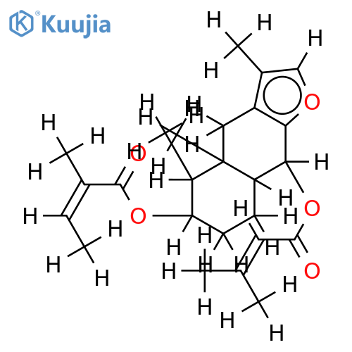 3-Angeloyl, 9-(3-methyl-2-butenoyl)-(3beta, 9beta)-Furanoeremophilane-3, 9-diol structure