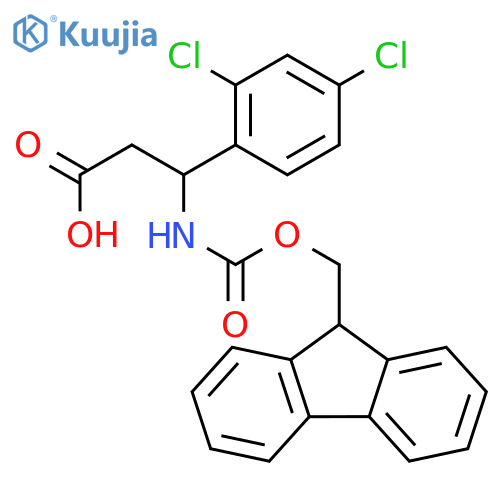 (3R)-3-(2,4-dichlorophenyl)-3-({(9H-fluoren-9-yl)methoxycarbonyl}amino)propanoic acid structure