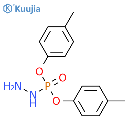 Phosphorohydrazidic acid, bis(4-methylphenyl) ester structure