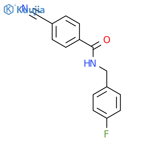 Benzamide, 4-cyano-N-[(4-fluorophenyl)methyl]- structure