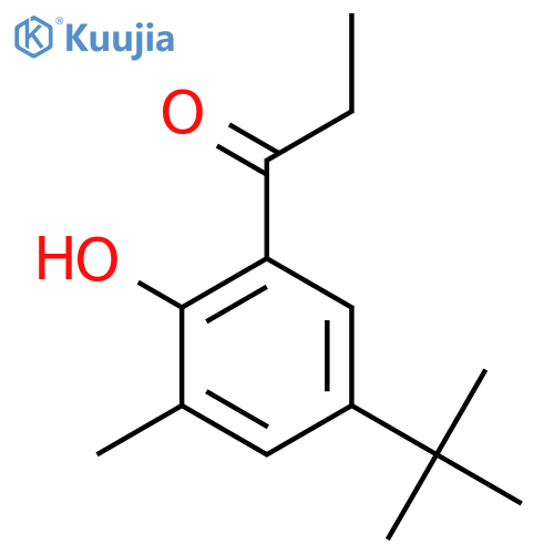 1-(5-tert-butyl-2-hydroxy-3-methylphenyl)propan-1-one structure