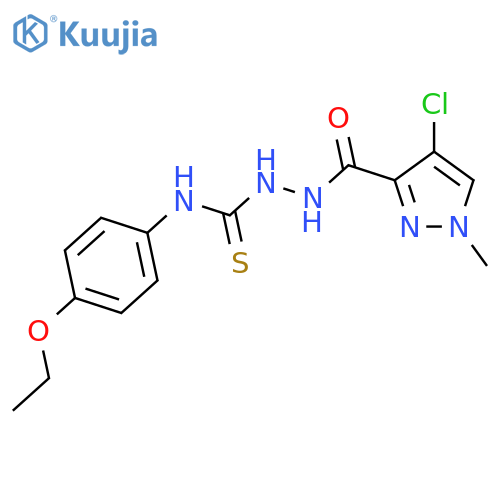 <br>2-[(4-chloro-1-methyl-1H-pyrazol-3-yl)carbonyl]-N-(4-ethoxyphenyl)hydrazine carbothioamide structure