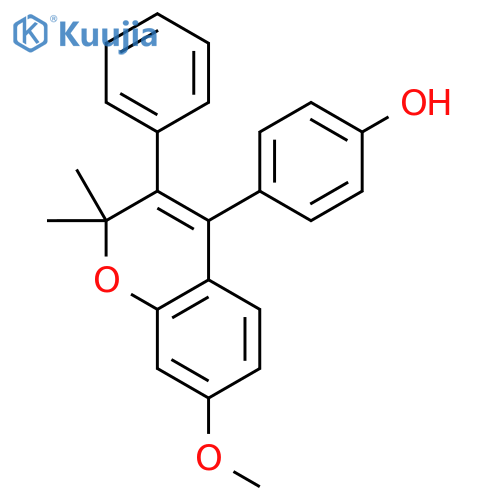 Phenol,4-(7-methoxy-2,2-dimethyl-3-phenyl-2H-1-benzopyran-4-yl)- structure