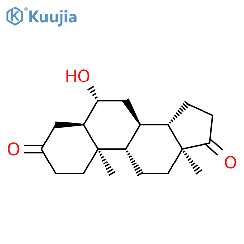 Androstane-3,17-dione, 6-hydroxy-, (5beta,6beta)- structure