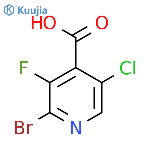 2-Bromo-5-chloro-3-fluoroisonicotinic acid structure