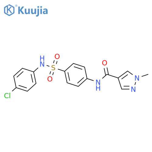 <br>N-(4-{[(4-chlorophenyl)amino]sulfonyl}phenyl)-1-methyl-1H-pyrazole-4-carbox amide structure