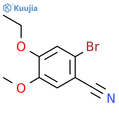 2-Bromo-4-ethoxy-5-methoxybenzonitrile structure