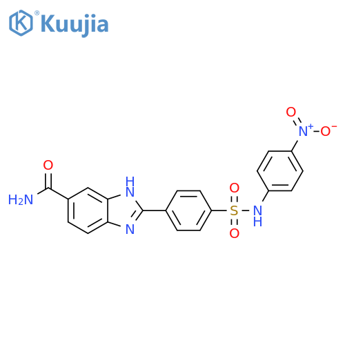 1H-Benzimidazole-5-carboxamide,2-[4-[[(4-nitrophenyl)amino]sulfonyl]phenyl]- structure