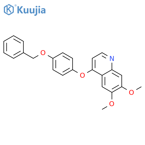 Quinoline, 6,7-dimethoxy-4-[4-(phenylmethoxy)phenoxy]- structure