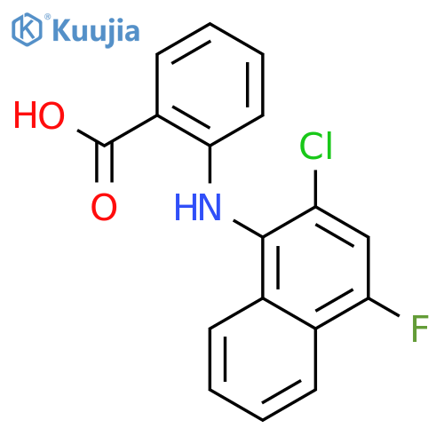 2-((2-Chloro-4-fluoronaphthalen-1-yl)amino)benzoic acid structure
