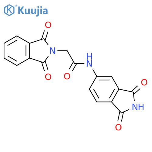 2-(1,3-dioxo-2,3-dihydro-1H-isoindol-2-yl)-N-(1,3-dioxo-2,3-dihydro-1H-isoindol-5-yl)acetamide structure