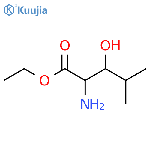 ethyl 2-amino-3-hydroxy-4-methylpentanoate structure