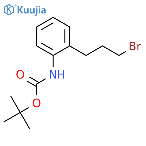 tert-butyl N-2-(3-bromopropyl)phenylcarbamate structure