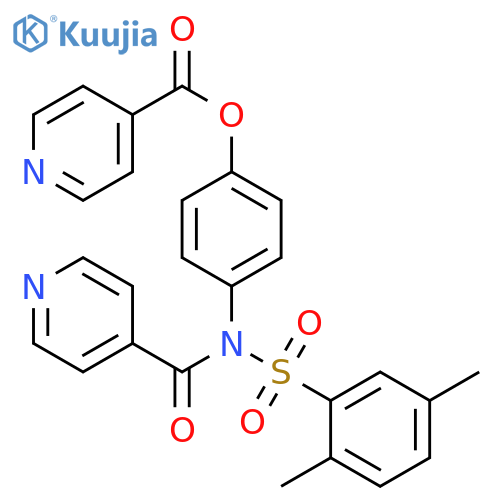4-N-(2,5-dimethylbenzenesulfonyl)pyridine-4-amidophenyl pyridine-4-carboxylate structure