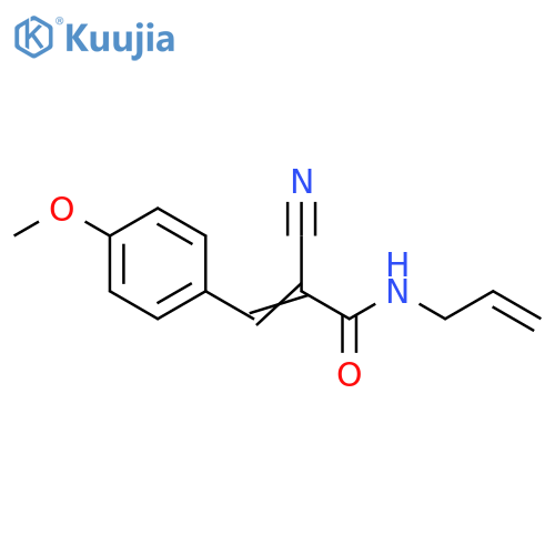 2-cyano-3-(4-methoxyphenyl)-N-(prop-2-en-1-yl)prop-2-enamide structure
