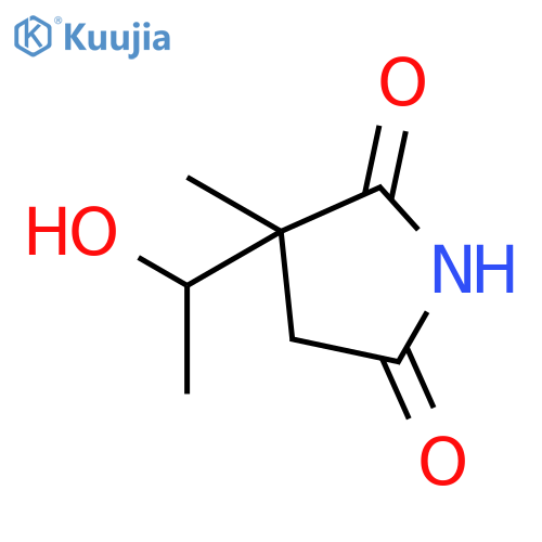 2,5-Pyrrolidinedione, 3-(1-hydroxyethyl)-3-methyl- structure