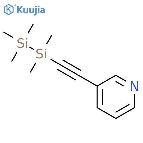 Pyridine, 3-[(pentamethyldisilanyl)ethynyl]- structure
