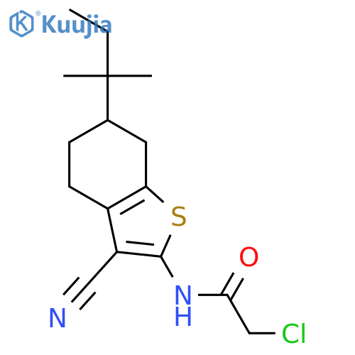 2-Chloro-n-3-cyano-6-(1,1-dimethylpropyl)-4,5,6,7-tetrahydro-1-benzothien-2-ylacetamide structure