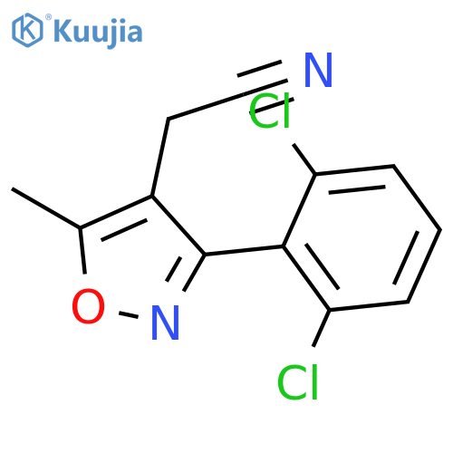 2-(3-(2,6-Dichlorophenyl)-5-methylisoxazol-4-yl)acetonitrile structure