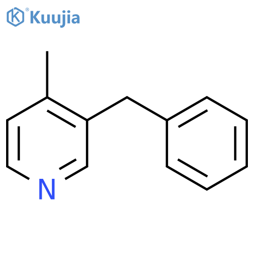 Pyridine, 4-methyl-3-(phenylmethyl)- structure