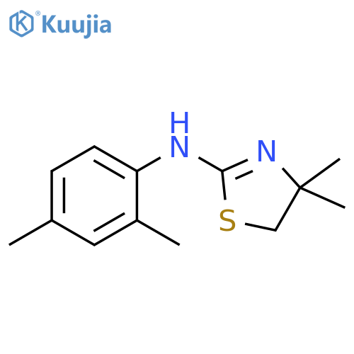 N-(2,4-Dimethylphenyl)-4,4-dimethyl-4,5-dihydro-1,3-thiazol-2-amine structure