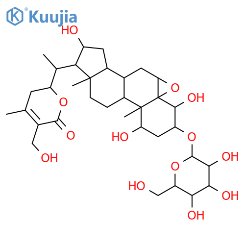 5,6-Epoxy-1,3,4,16,27-pentahydroxywith-24-enolide; (1α,3β,4β,5β,6β,16β)-form, 3-O-β-D-Glucopyranoside structure
