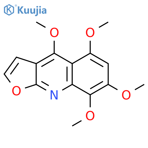 4,5,7,8-tetramethoxyfuro[2,3-b]quinoline structure